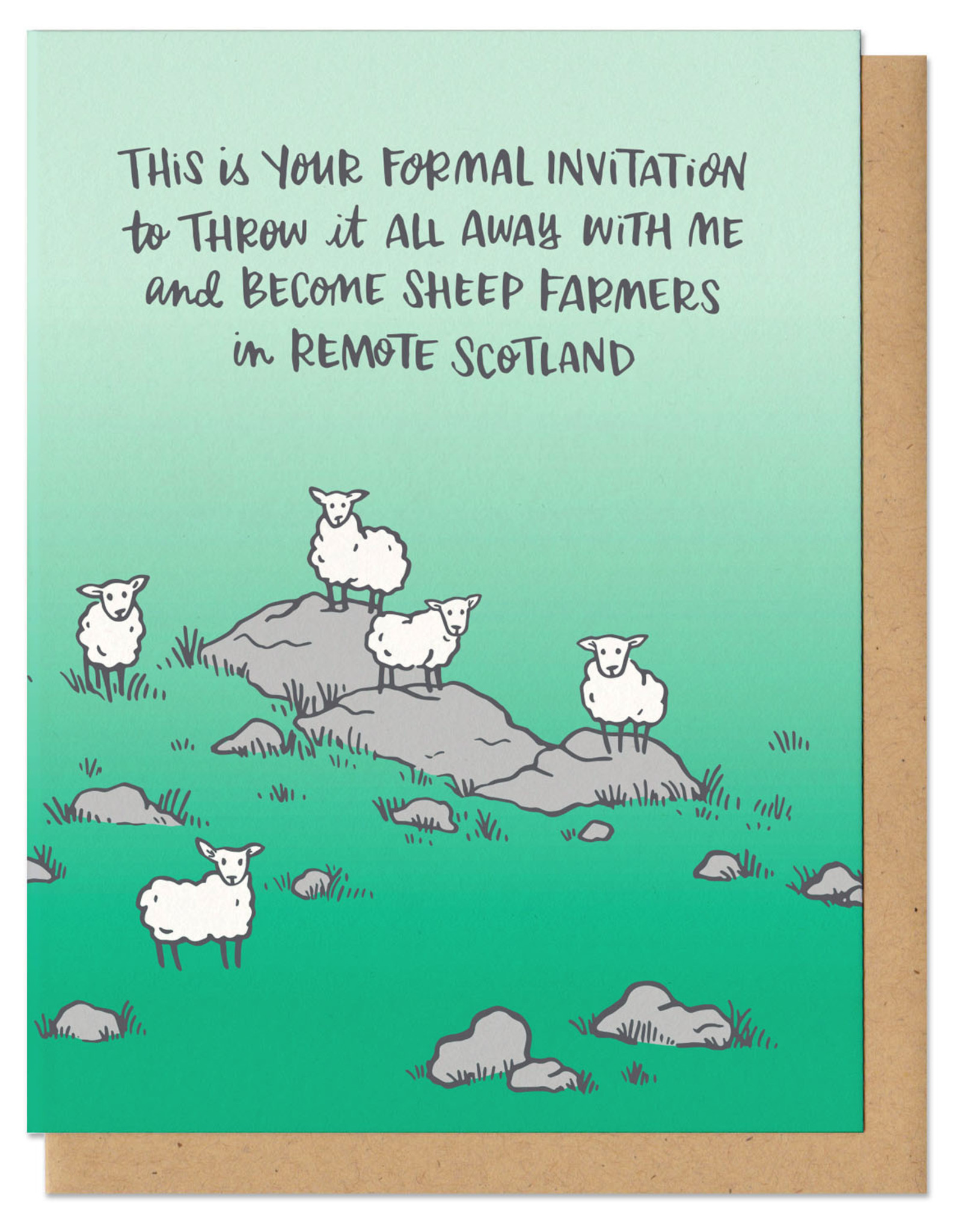 Scotland Sheep Farmer Greeting Card