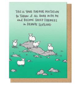 Scotland Sheep Farmer Greeting Card