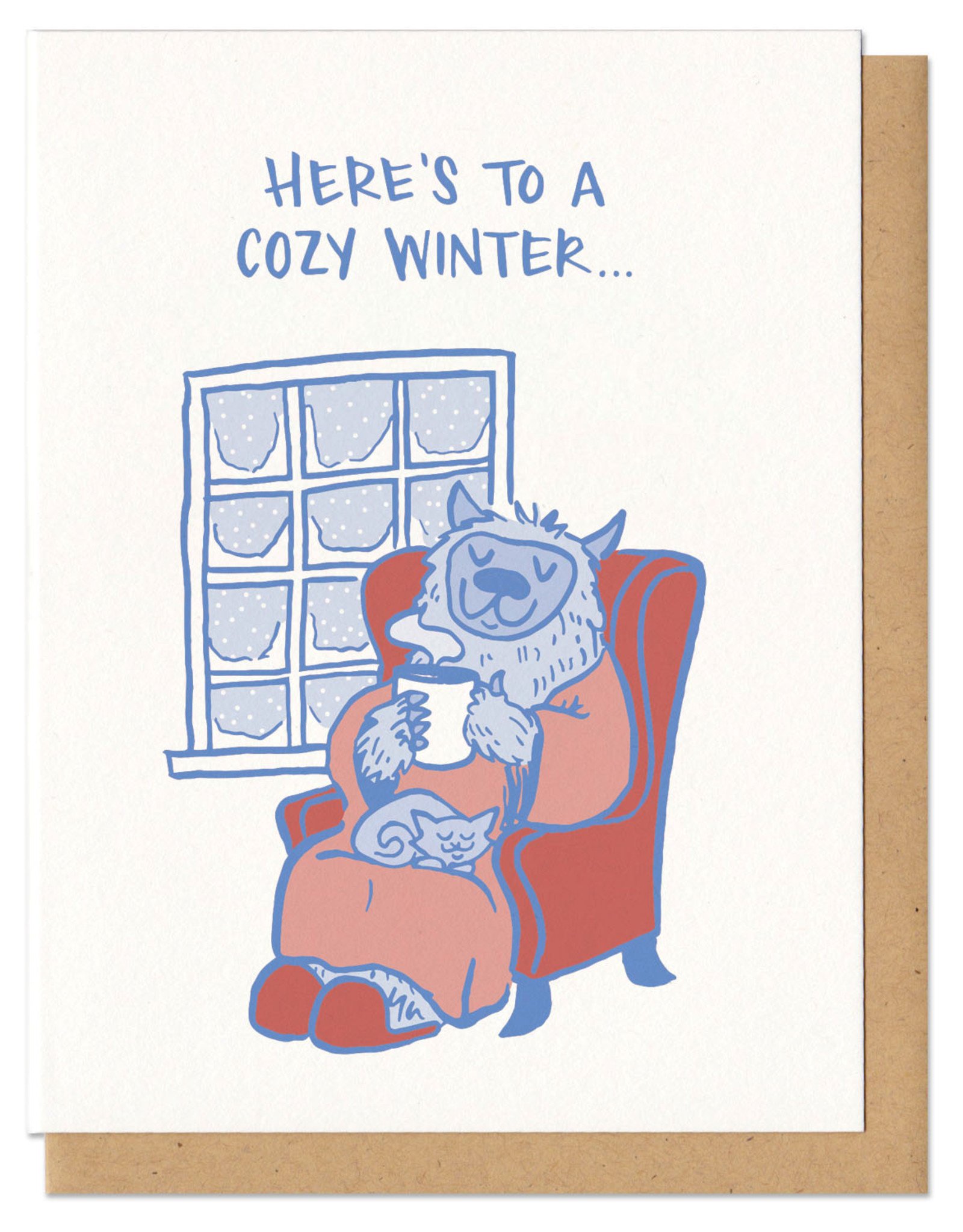 Cozy Winter Yeti Greeting Card