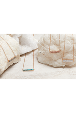 Blue-Green Sparkle Bar Necklace