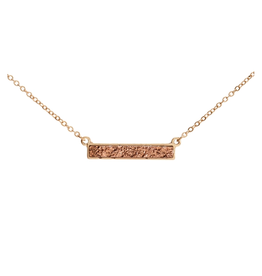 Rose Gold Sparkle Bar Necklace