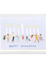 Happy Hanukkah Candle Friends Greeting Card