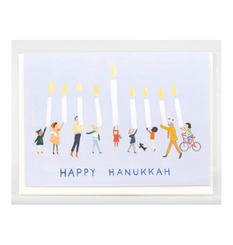 Happy Hanukkah Candle Friends Greeting Card