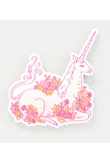 Unicorn in Flowers Sticker