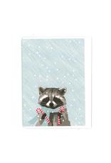 Raccoon Snow Mini Card