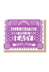 Celebrating You Is Easy (Purple) Greeting Card