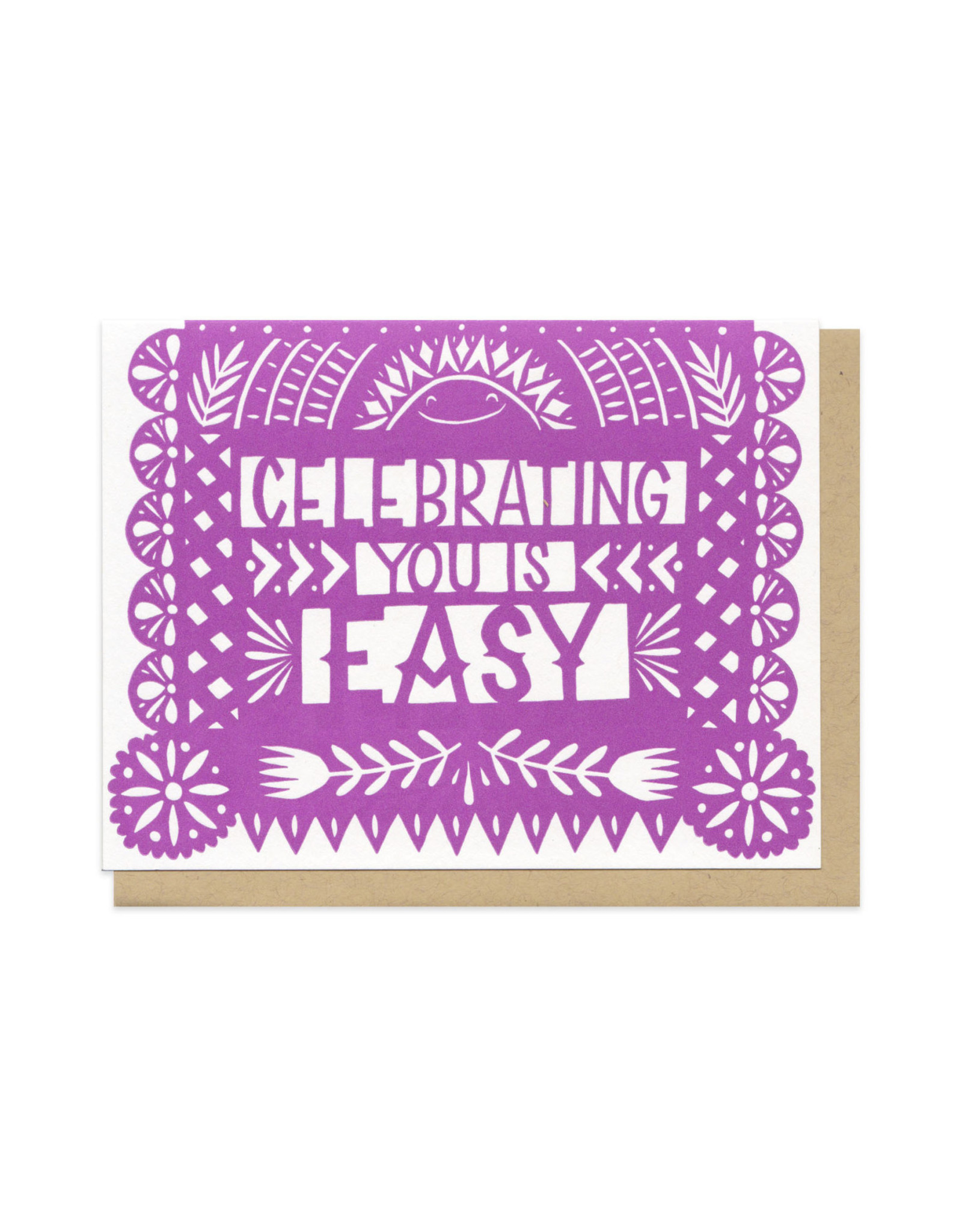 Celebrating You Is Easy (Purple) Greeting Card