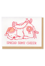 Spread Some Cheer (Red + Orange) Greeting Card