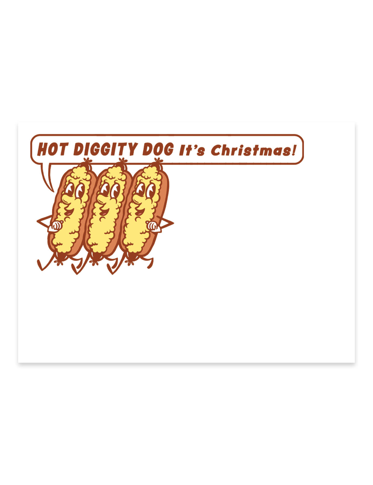 Hot Diggity Dog It's Christmas Mini Card - Home