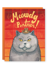 Meowdy Partner! Cowboy Cat Greeting Card