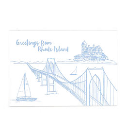 Greetings from Rhode Island Albertine Press Postcard