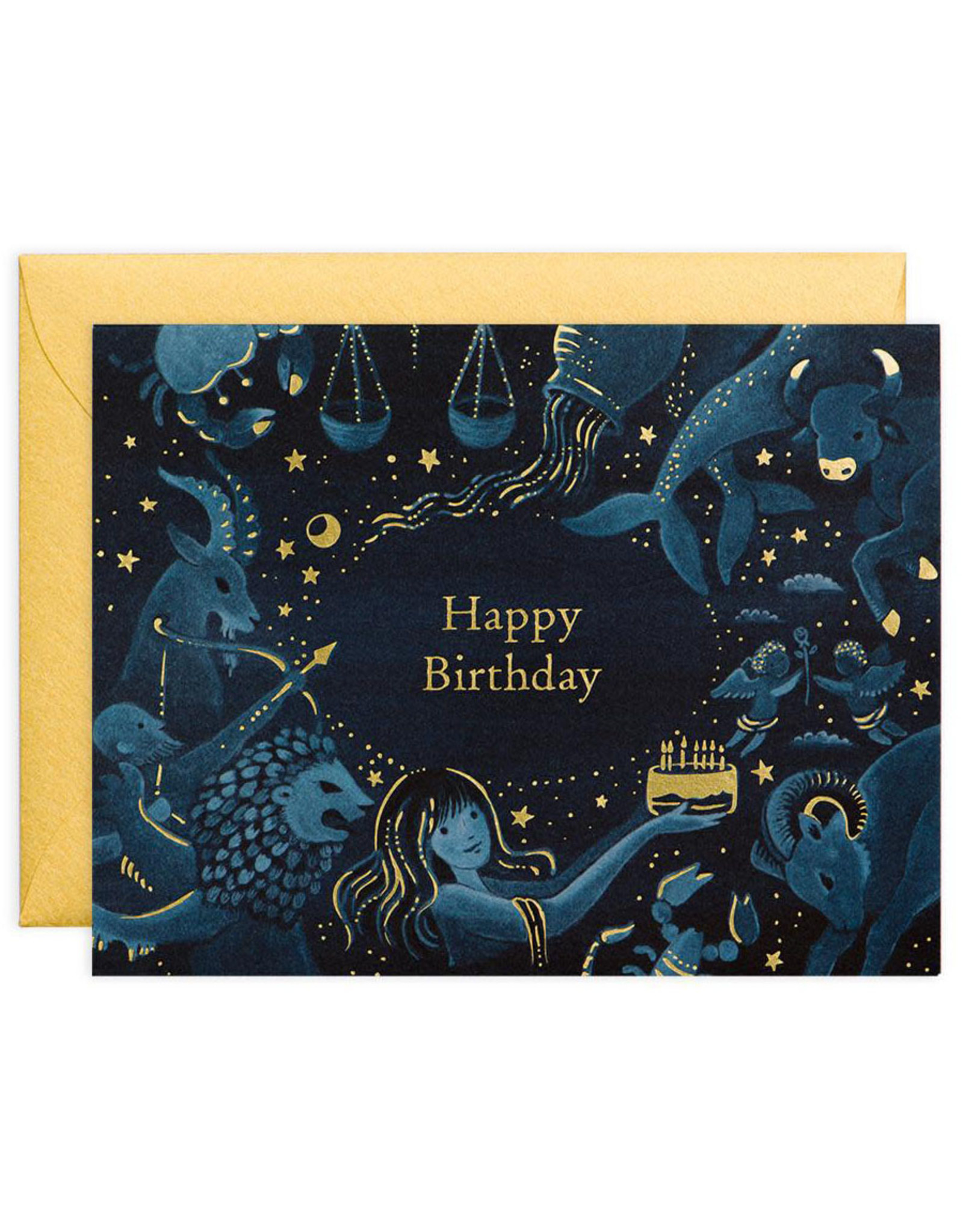 Happy Birthday Zodiac Greeting Card