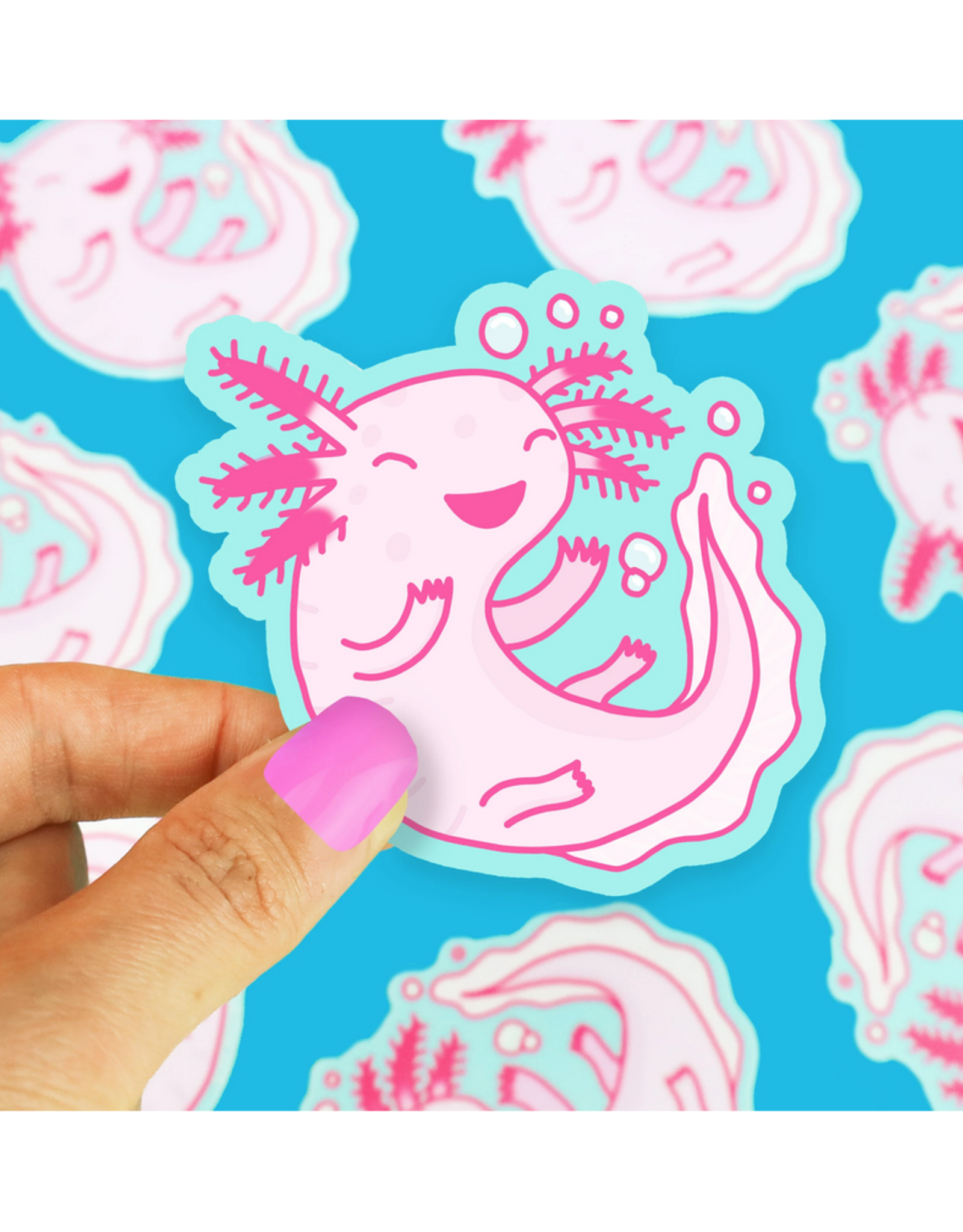 Happy Little Axolotl Sticker