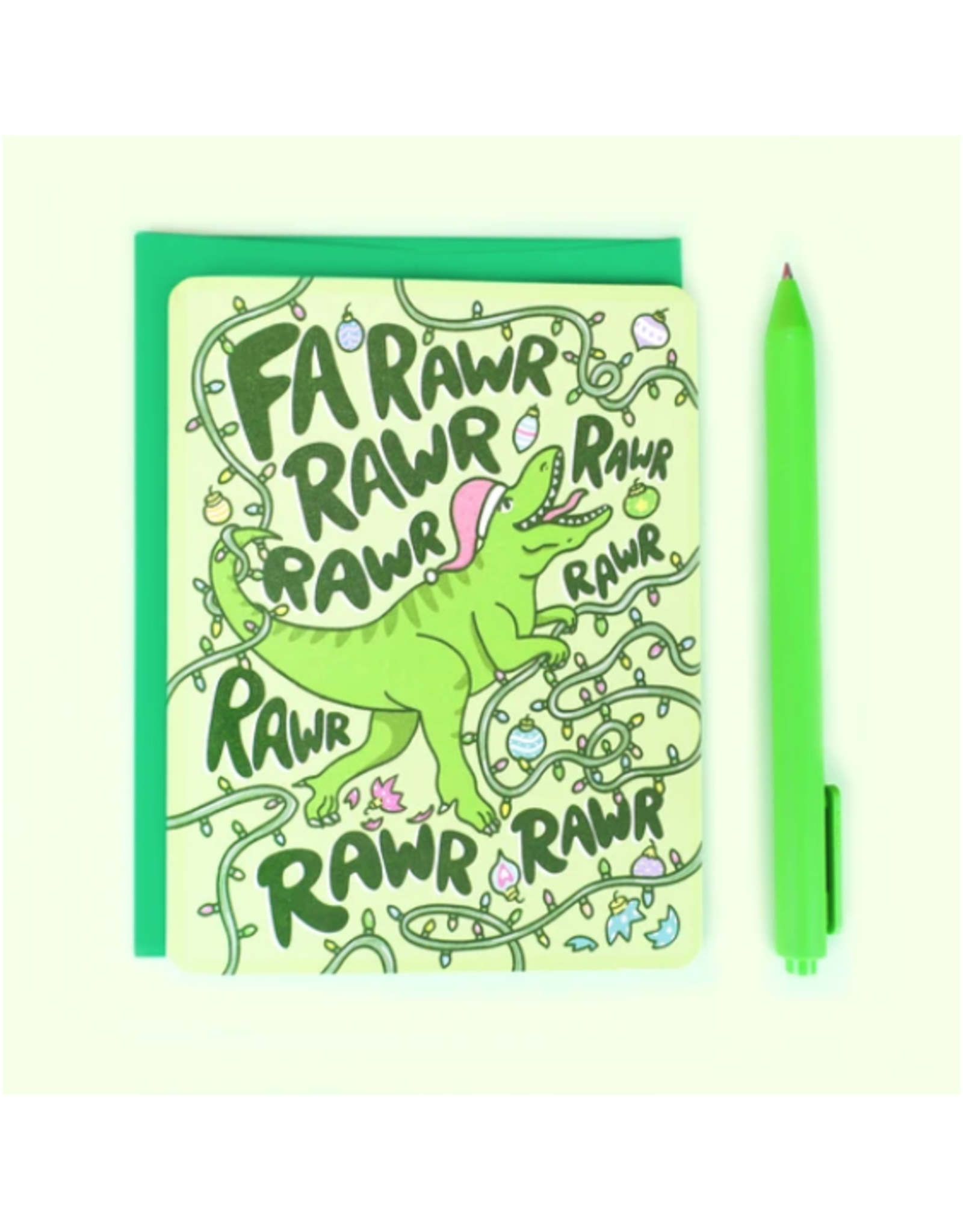 Fa Rawr Dinosaur Greeting Card