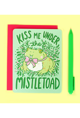Kiss Me Under the Mistletoad Greeting Card