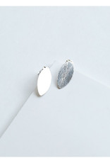 Blossom Brushed Studs - Silver