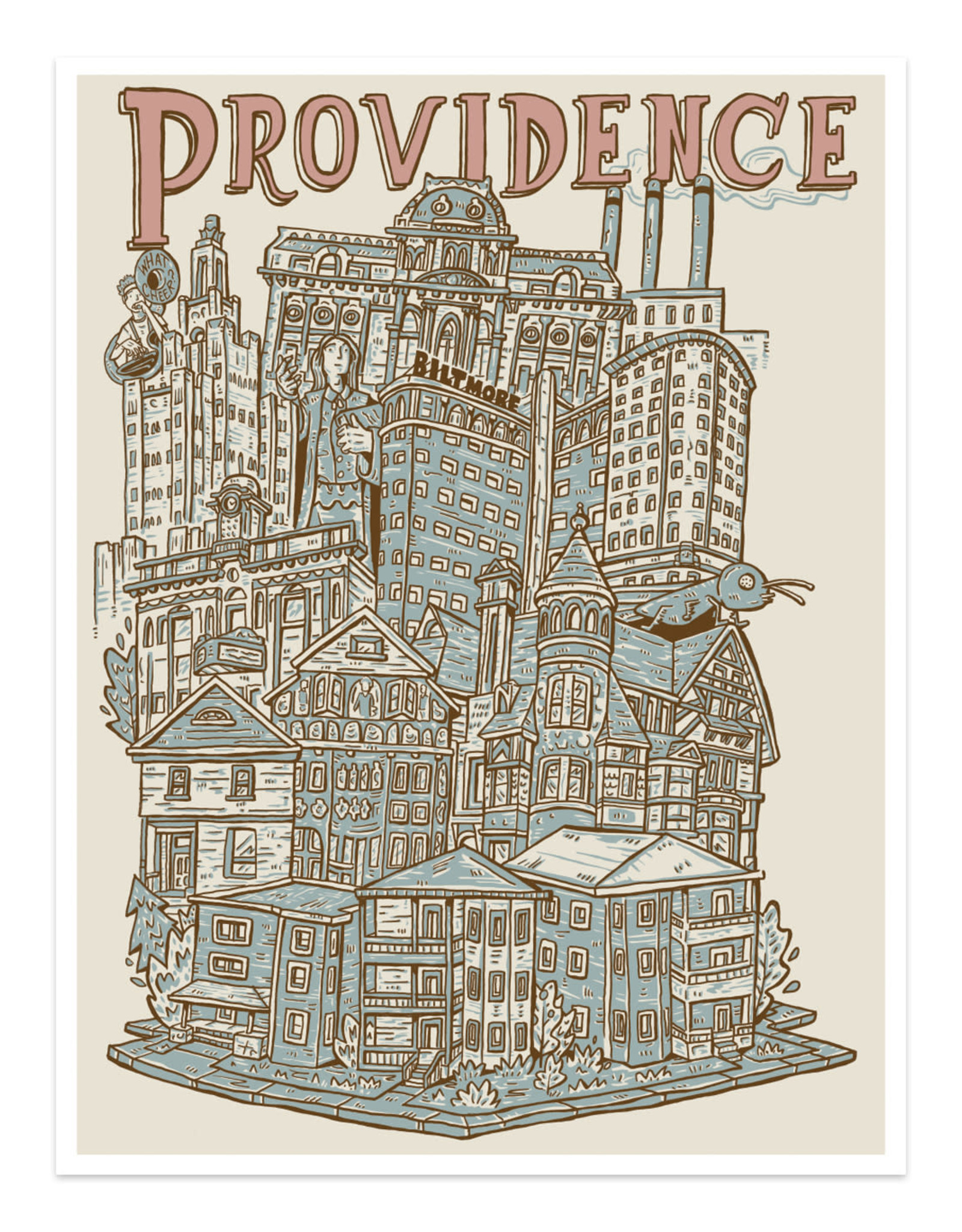 Providence Cityscape Postcard