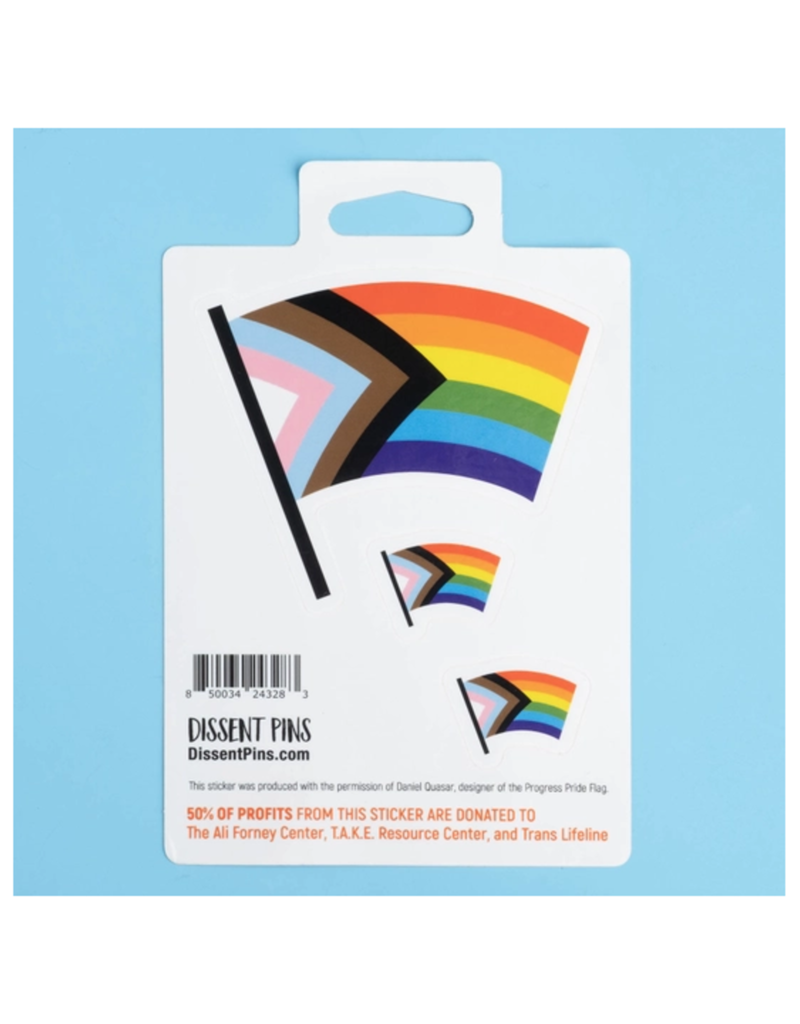 Progress Pride Flag Sticker Home