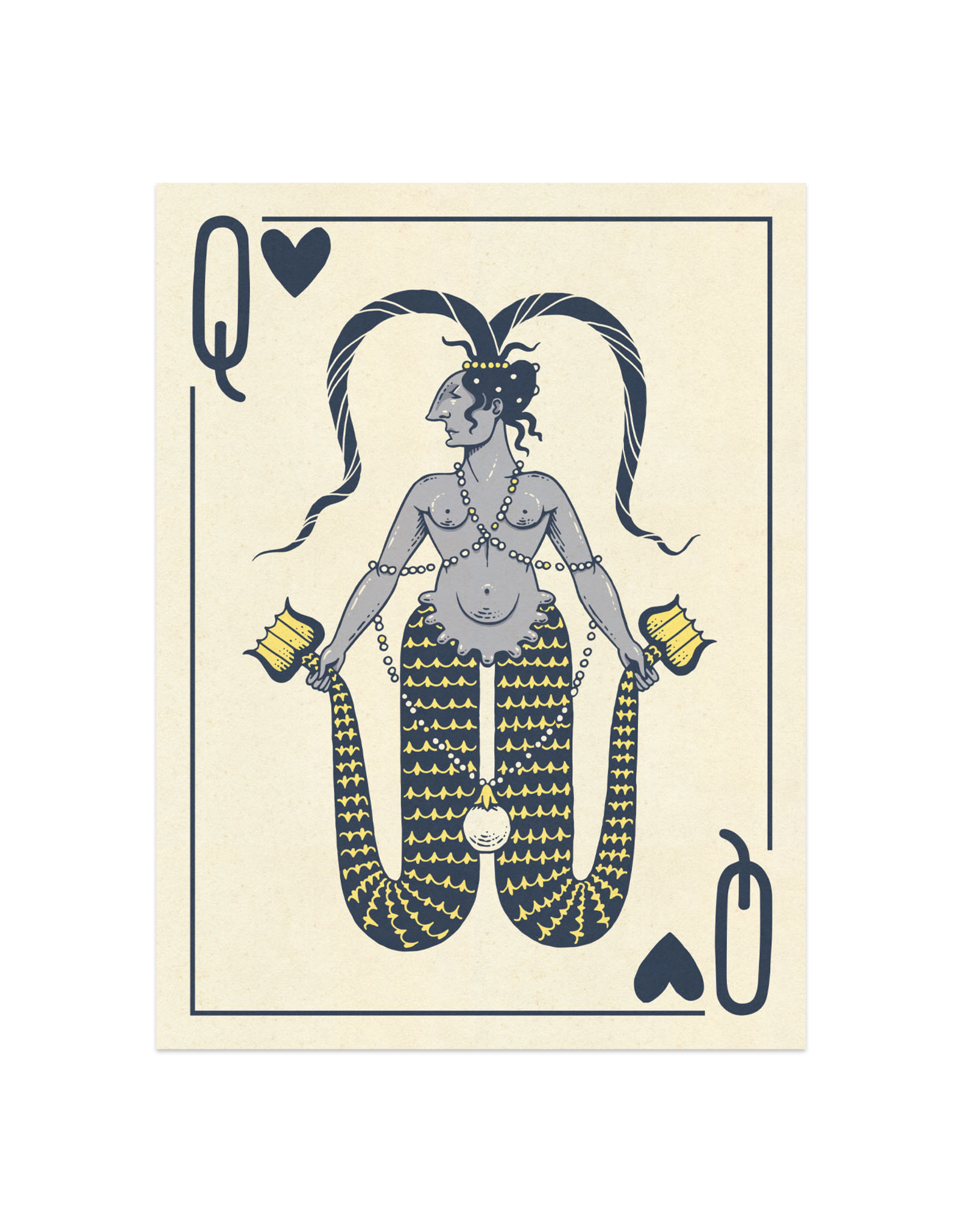 Playing Card Print - Queen of Hearts