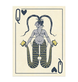 Playing Card Print - Queen of Hearts