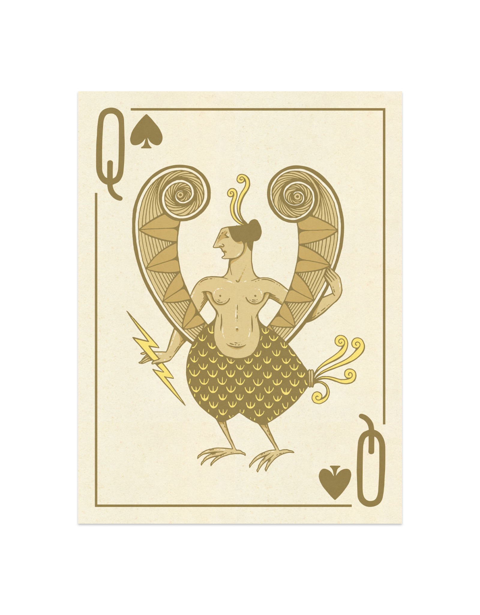Playing Card Print - Queen of Spades