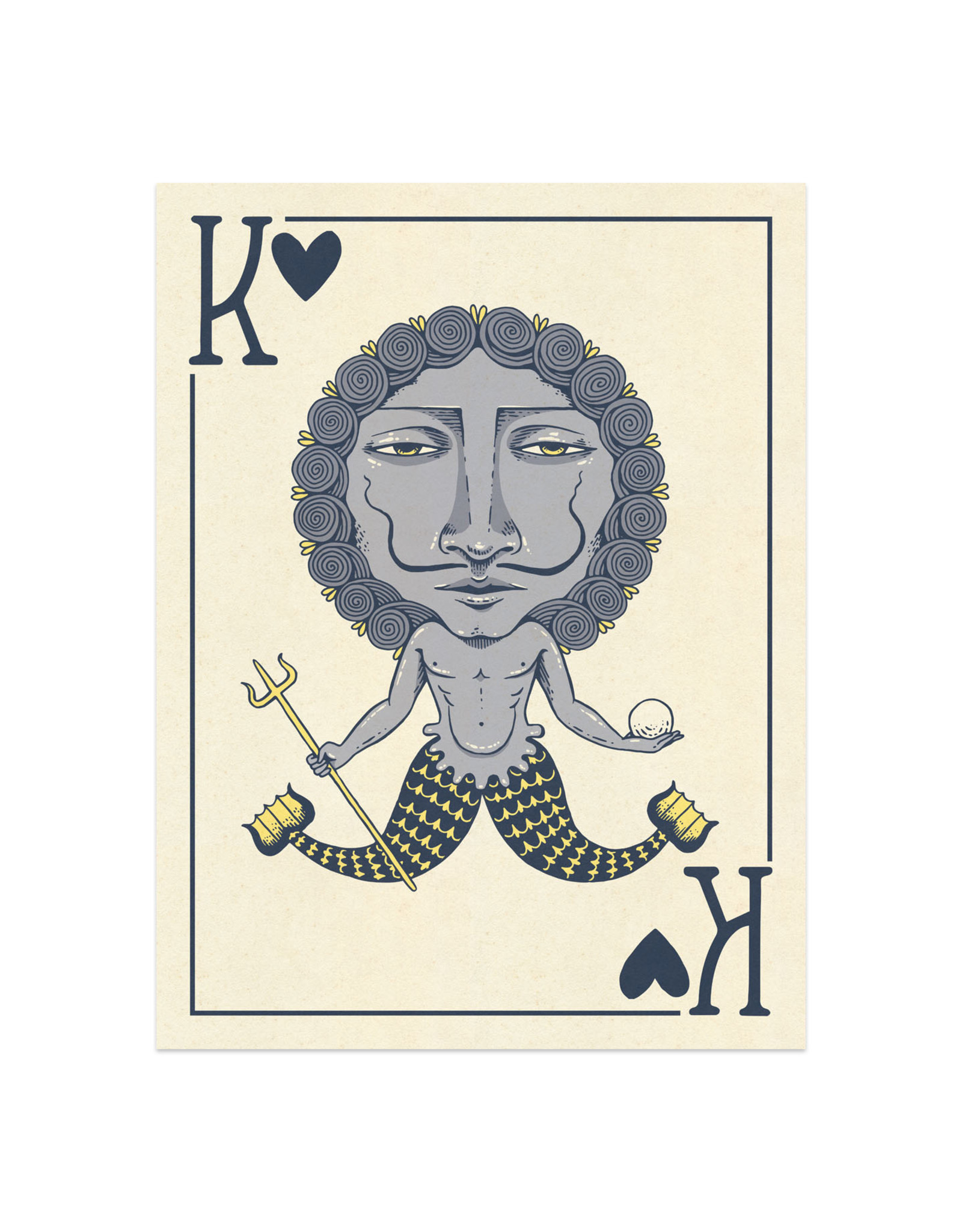 Playing Card Print - King of Hearts
