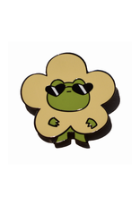 Frog Flowers Enamel Pin