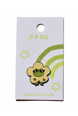 Frog Flowers Enamel Pin