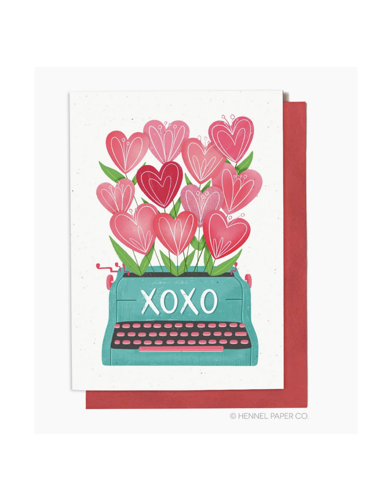 XOXO Typewriter Greeting Card