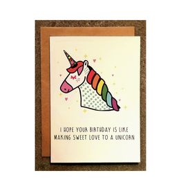 Hope Your Birthday is Like Making Love to a Unicorn Greeting Card