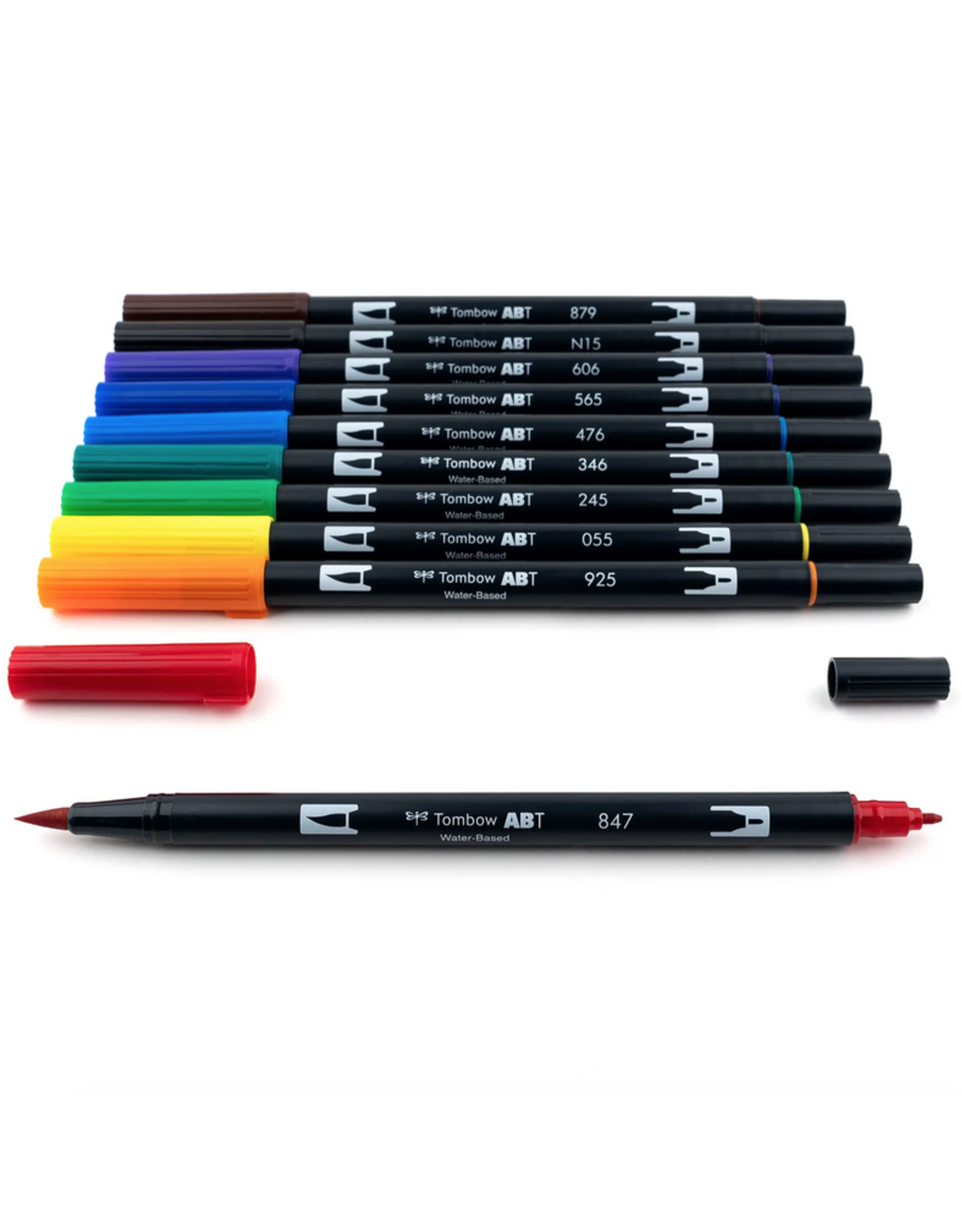 Tombow Abt Dual Brush Pen - 12 Basic Colour Set