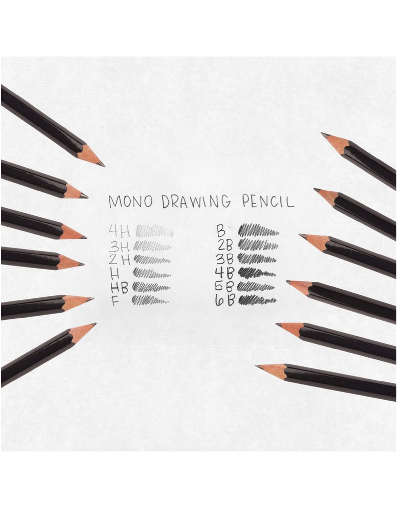 Mono Drawing Pencils Set of 12 - Home