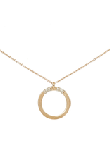 Golden Circle Charm Necklace