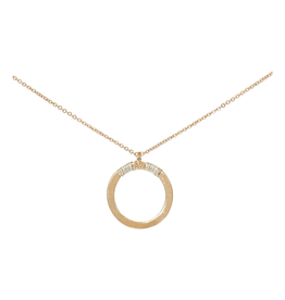 Golden Circle Charm Necklace