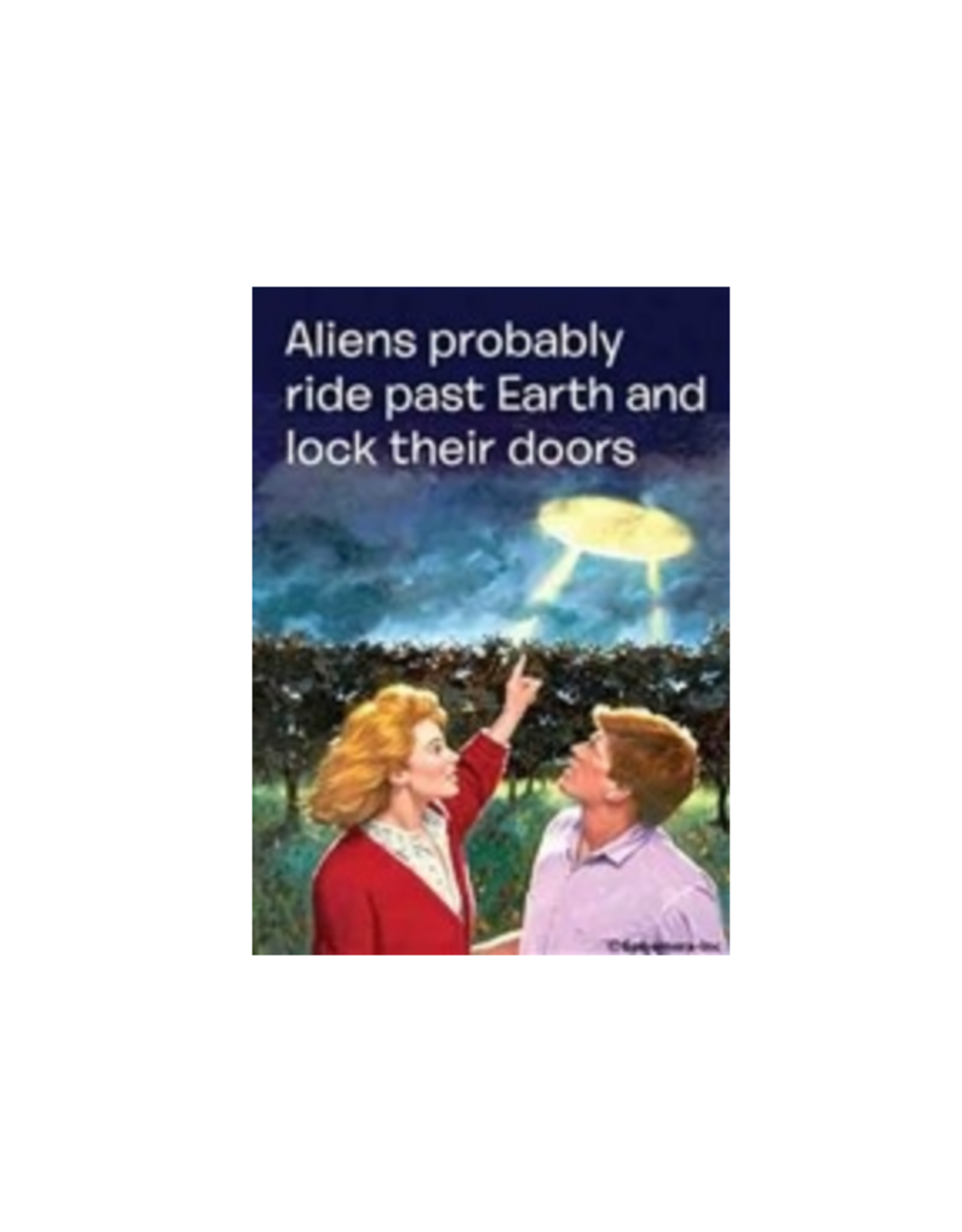 Aliens Lock Their Doors Magnet