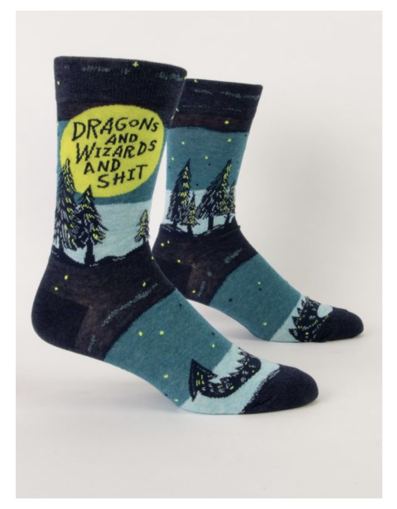 Dragons and Wizards and Shit Men's Crew Socks