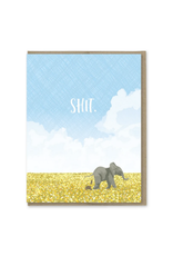 Shit. Elephant Greeting Card
