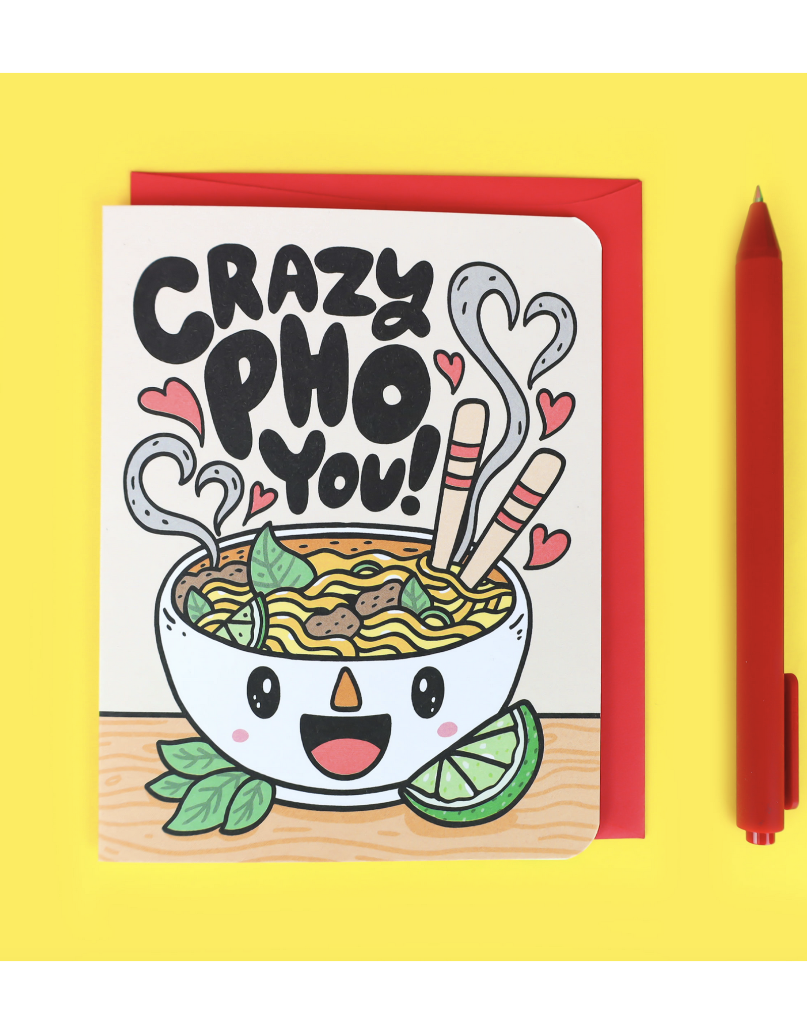 Crazy Pho You Greeting Card