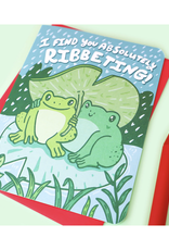 I Find You Ribbeting Frogs Greeting Card