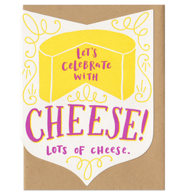 Let's Celebrate with Cheese... (yellow & Pink) Greeting Card*