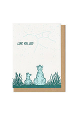 Love You Dad Bears (Green) Greeting Card*