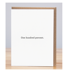 One Hundred Percent Greeting Card