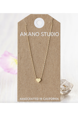 A Mano Tiny Heart Necklace - Gold