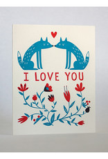 I Love You Foxes Greeting Card