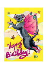 Birthday Fairy Pitbull Greeting Card