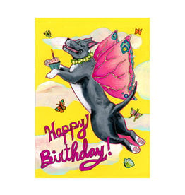 Birthday Fairy Pitbull Greeting Card