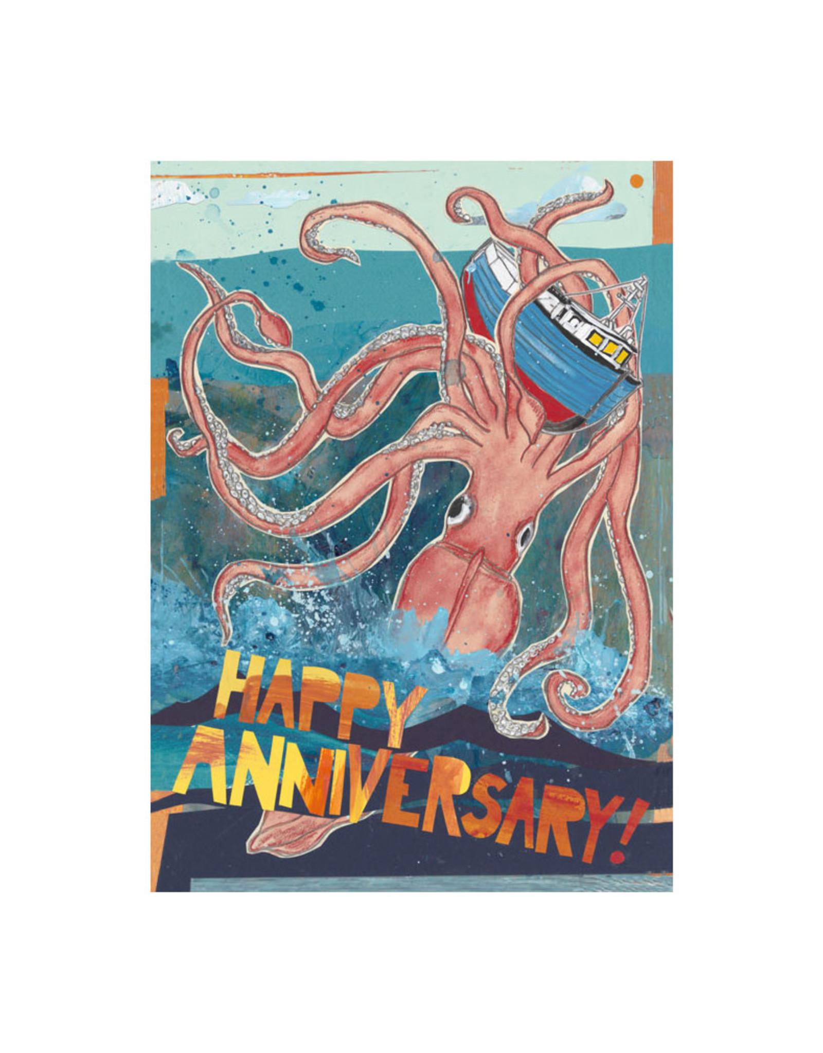 Happy Anniversary Squid Greeting Card