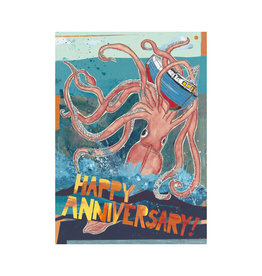 Happy Anniversary Squid Greeting Card
