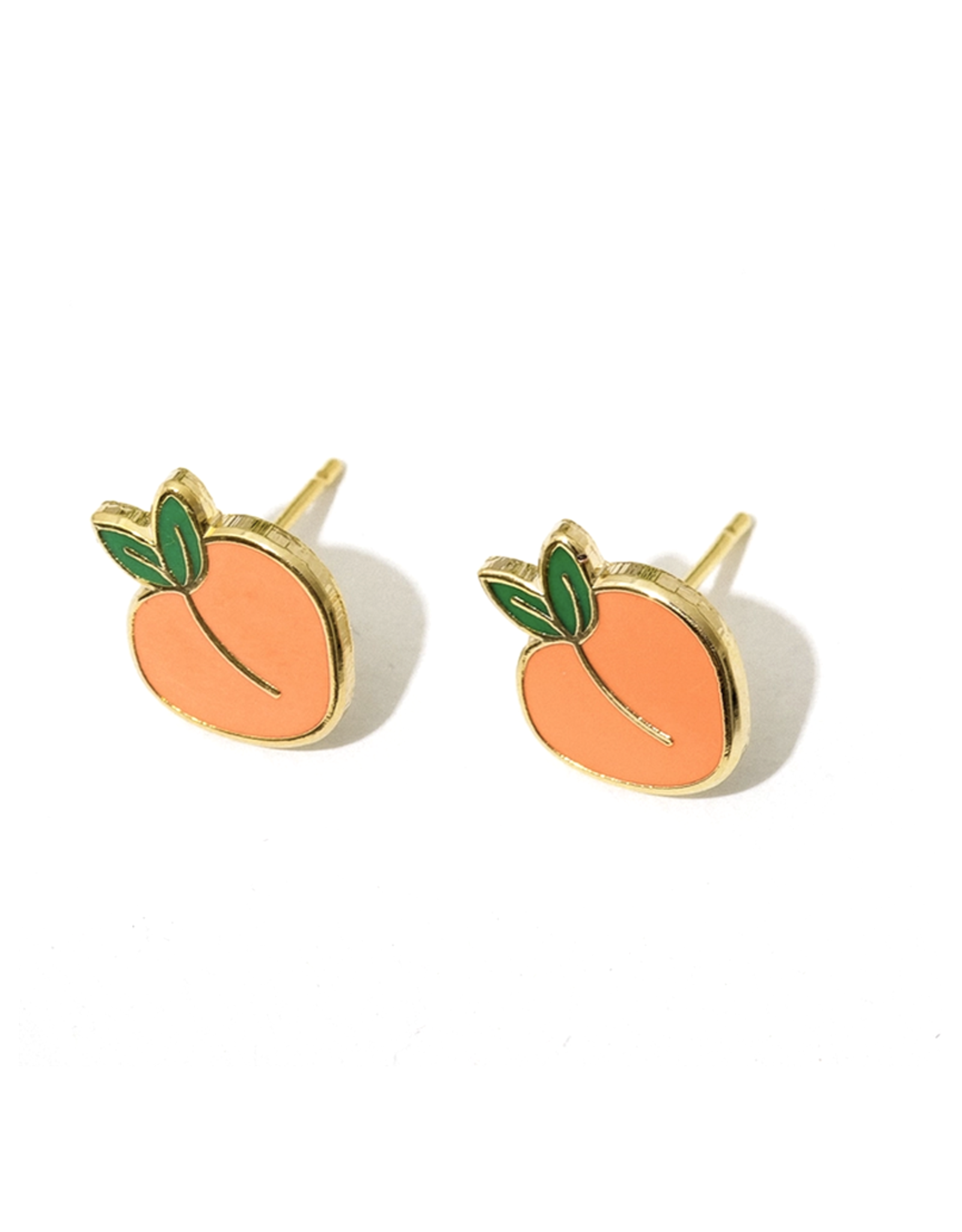 Peach Post Earrings