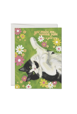 Nice Kitty Puke Greeting Card